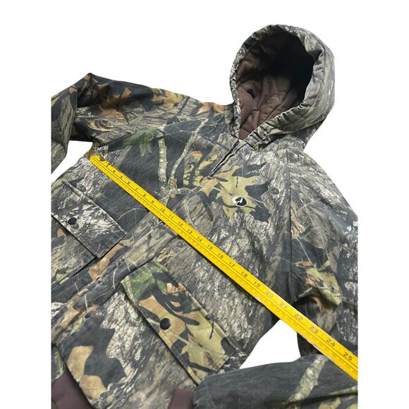 Vintage Moss Oak Apparel Men's Insulated Jacket Hooded BreakUp Size Youth XL Y2K - Picture 5 of 13